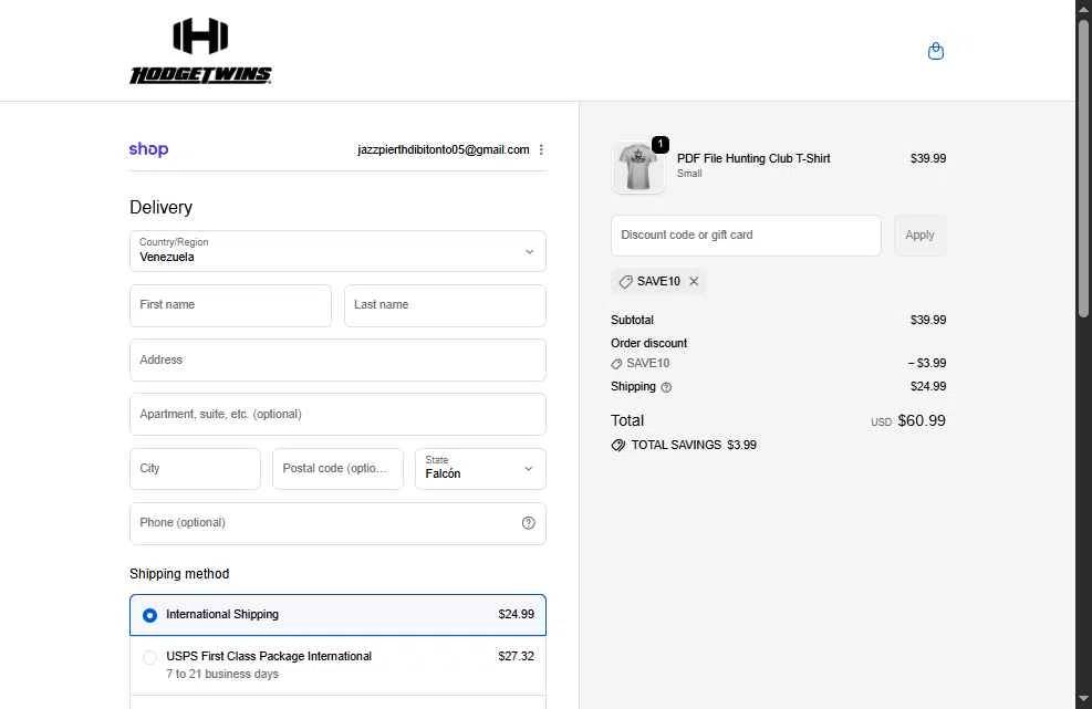 Hodgetwins checkout page showing Hodgetwins coupon code box | Screenshot taken by SimplyCodes community member on Feb 5, 2026
