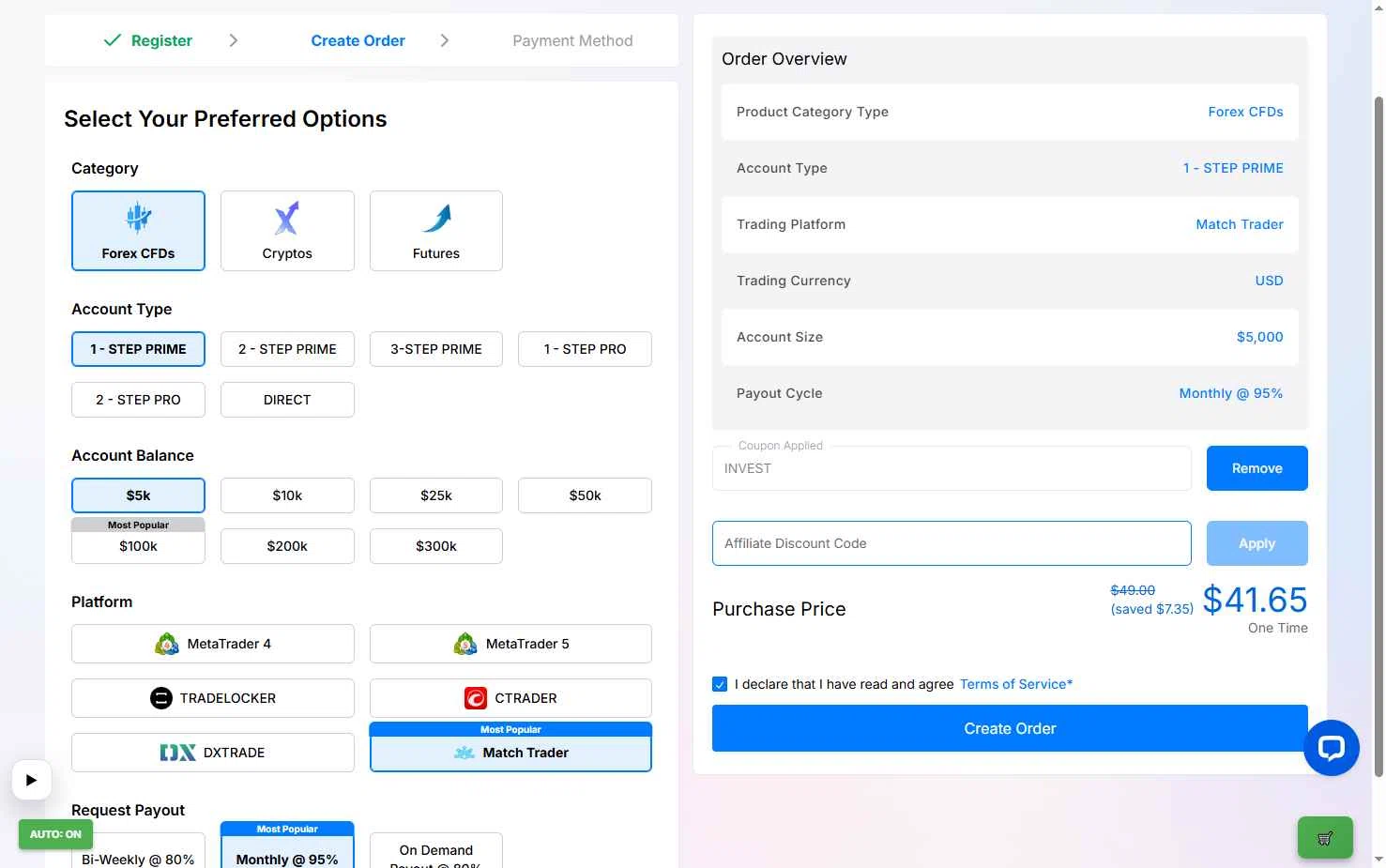 Hola Prime checkout page showing Hola Prime promo code box | Screenshot taken by SimplyCodes community member on Jan 7, 2026