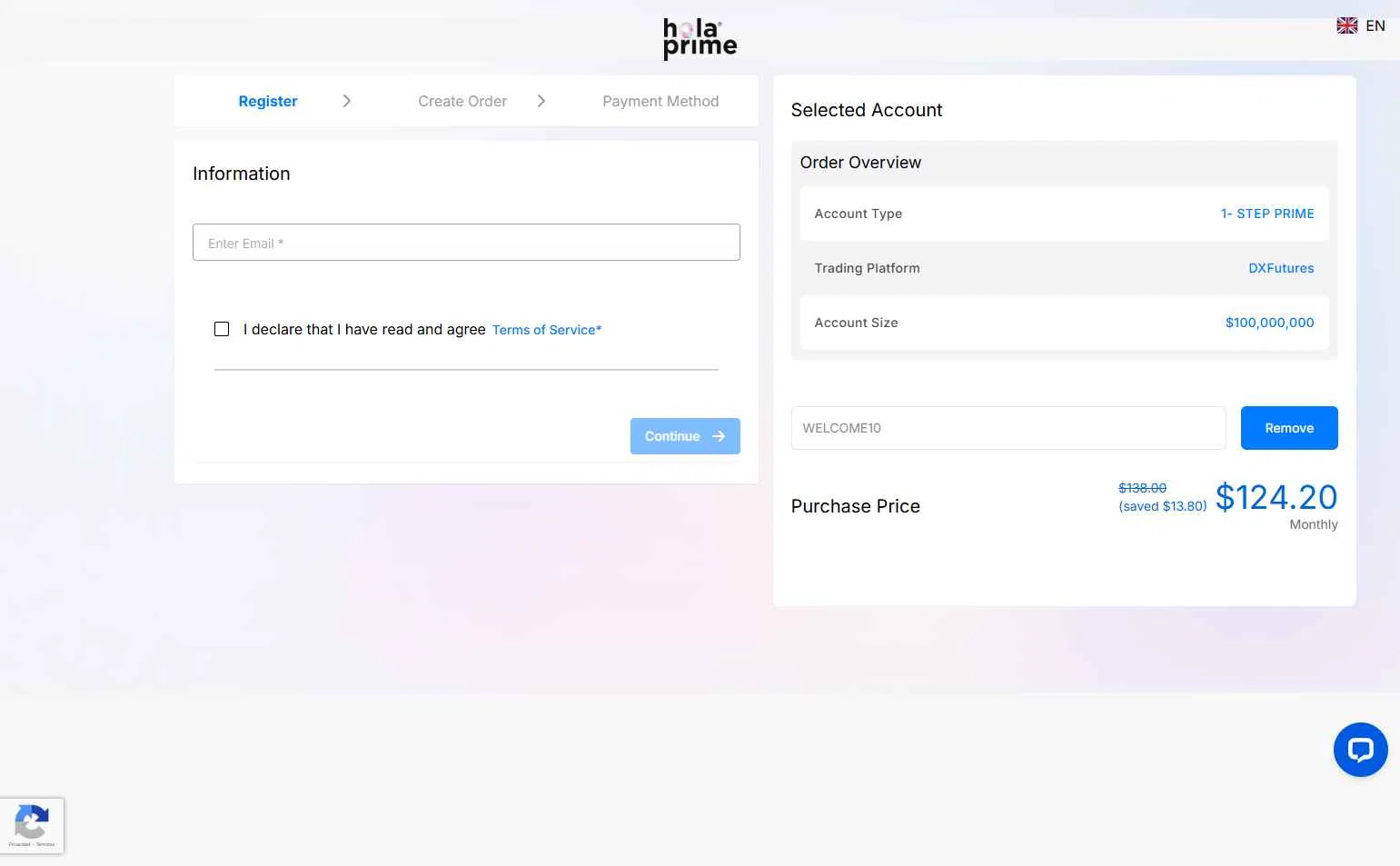 Hola Prime checkout page showing Hola Prime promo code box | Screenshot taken by SimplyCodes community member on Jan 11, 2026