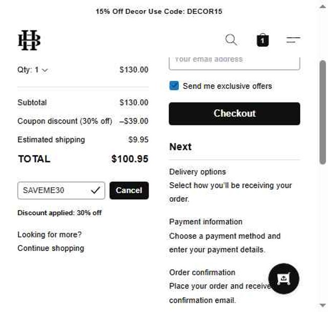 HomeBello checkout page showing HomeBello promo code box | Screenshot taken by SimplyCodes community member on Jul 16, 2025