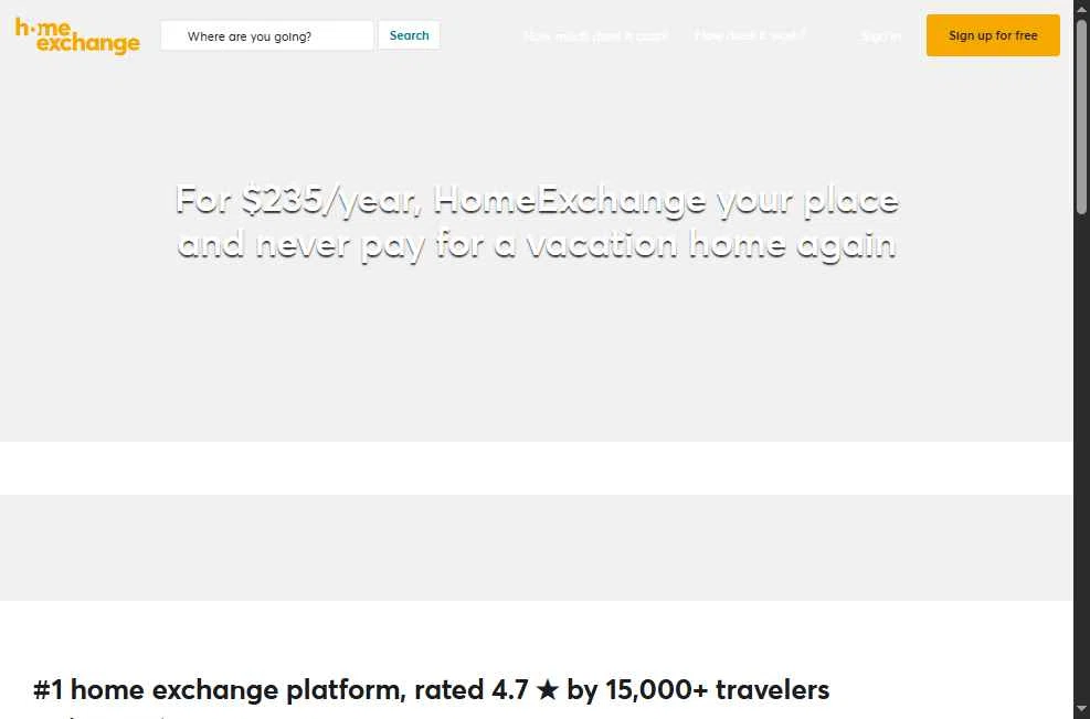 HomeExchange.com checkout page showing HomeExchange.com promo code box | Screenshot taken by SimplyCodes community member on Dec 30, 2025