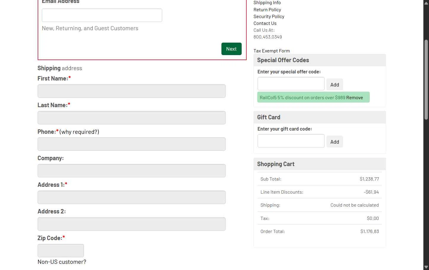 Home Improvement Supply checkout page showing Home Improvement Supply discount code box | Screenshot taken by SimplyCodes community member on Dec 17, 2025