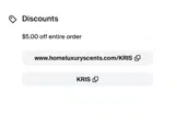KRIS coupon verification screenshot