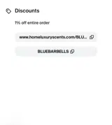 BLUEBARBELLS coupon verification screenshot