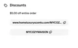 MYCOZYMAISON coupon verification screenshot