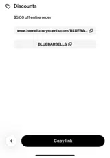 BLUEBARBELLS coupon verification screenshot
