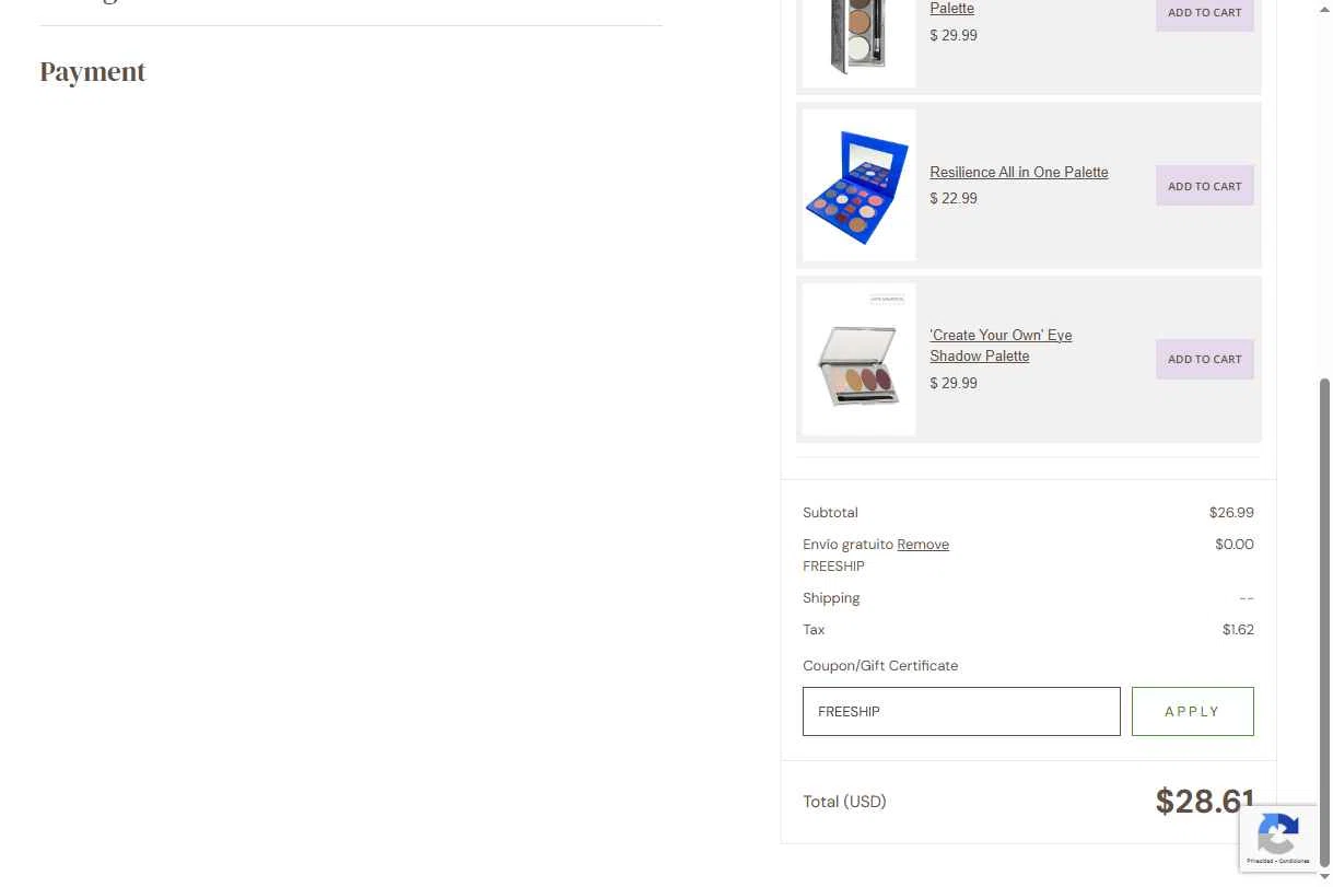 Honeybee Gardens checkout page showing Honeybee Gardens coupon code box | Screenshot taken by SimplyCodes community member on Dec 2, 2025