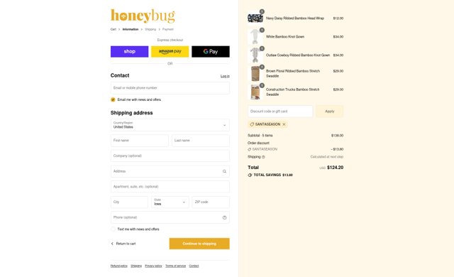 HoneyBug checkout page showing HoneyBug promo code box | Screenshot taken by SimplyCodes community member on Sep 8, 2025
