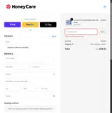 Honeycarepets coupon verification screenshot