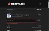 Honeycarepets coupon verification screenshot