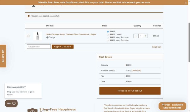 Honey Colony checkout page showing Honey Colony promo code box | Screenshot taken by SimplyCodes community member on Jul 28, 2025