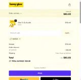 Honey Glow coupon verification screenshot