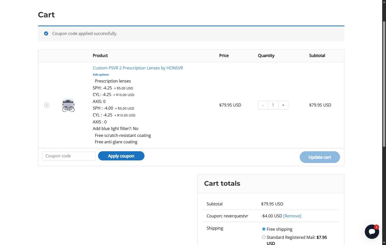 Hons VR checkout page showing Hons VR coupon code box | Screenshot taken by SimplyCodes community member on Oct 1, 2025