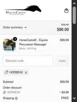 HORSE40 coupon verification screenshot
