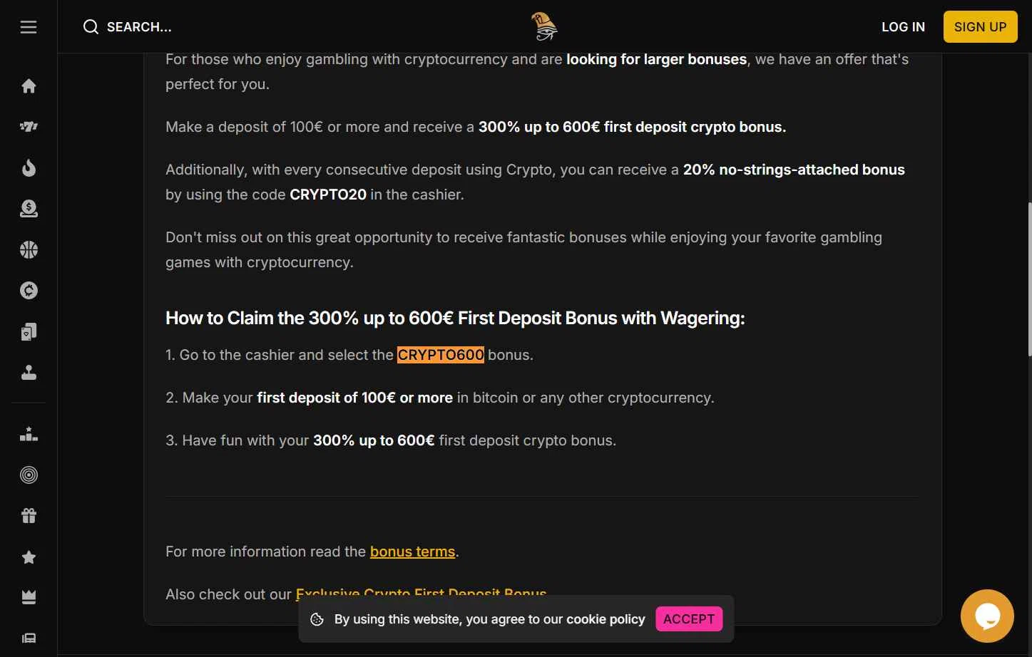 Horus Casino checkout page showing Horus Casino promo code box | Screenshot taken by SimplyCodes community member on Aug 28, 2025