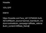Hosstile coupon verification screenshot