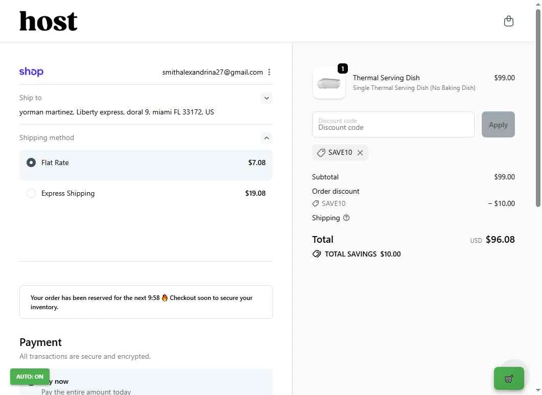 Host Modern checkout page showing Host Modern discount code box | Screenshot taken by SimplyCodes community member on Nov 27, 2025