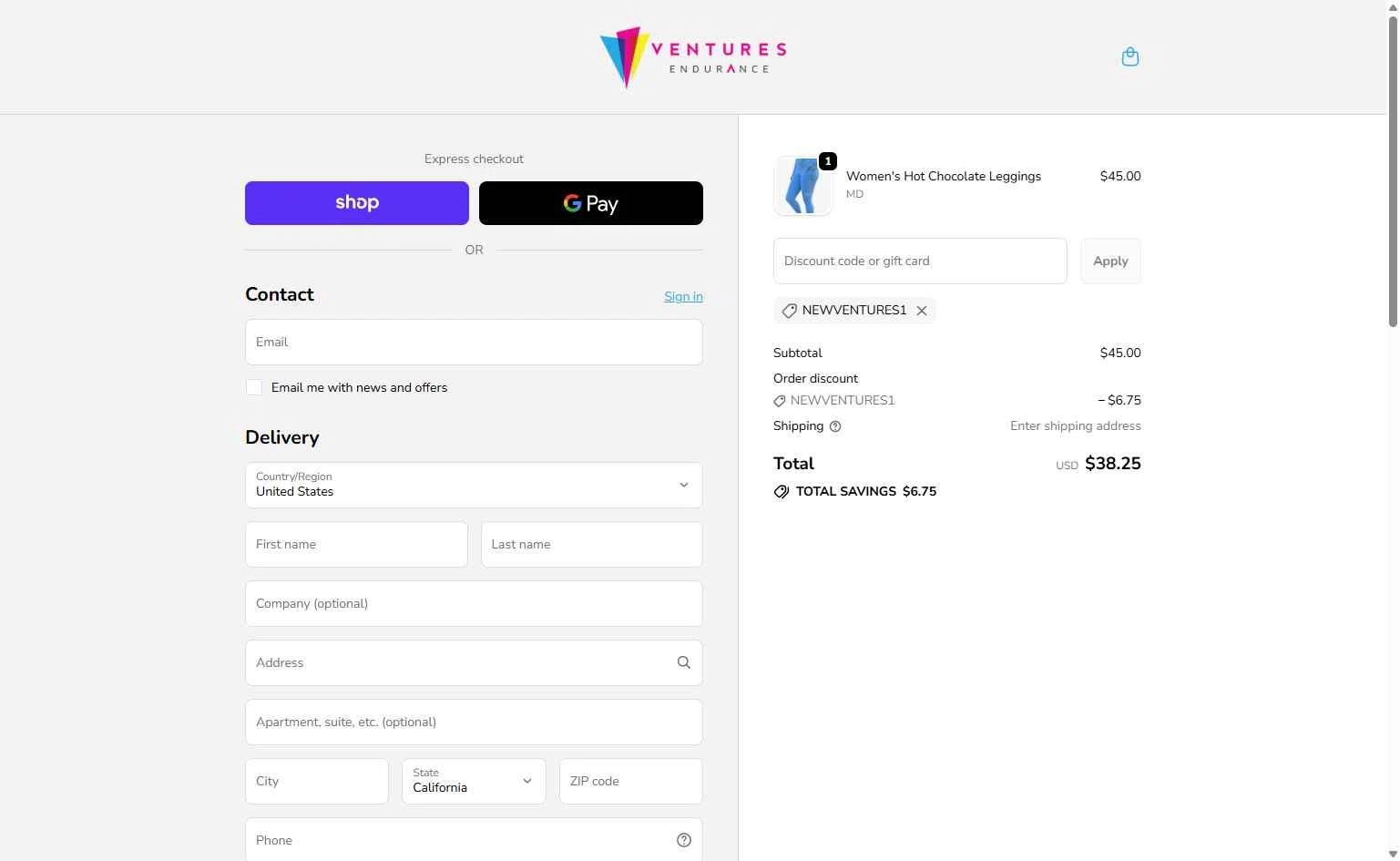 Hot Chocolate 15K/5K checkout page showing Hot Chocolate 15K/5K promo code box | Screenshot taken by SimplyCodes community member on Oct 18, 2025