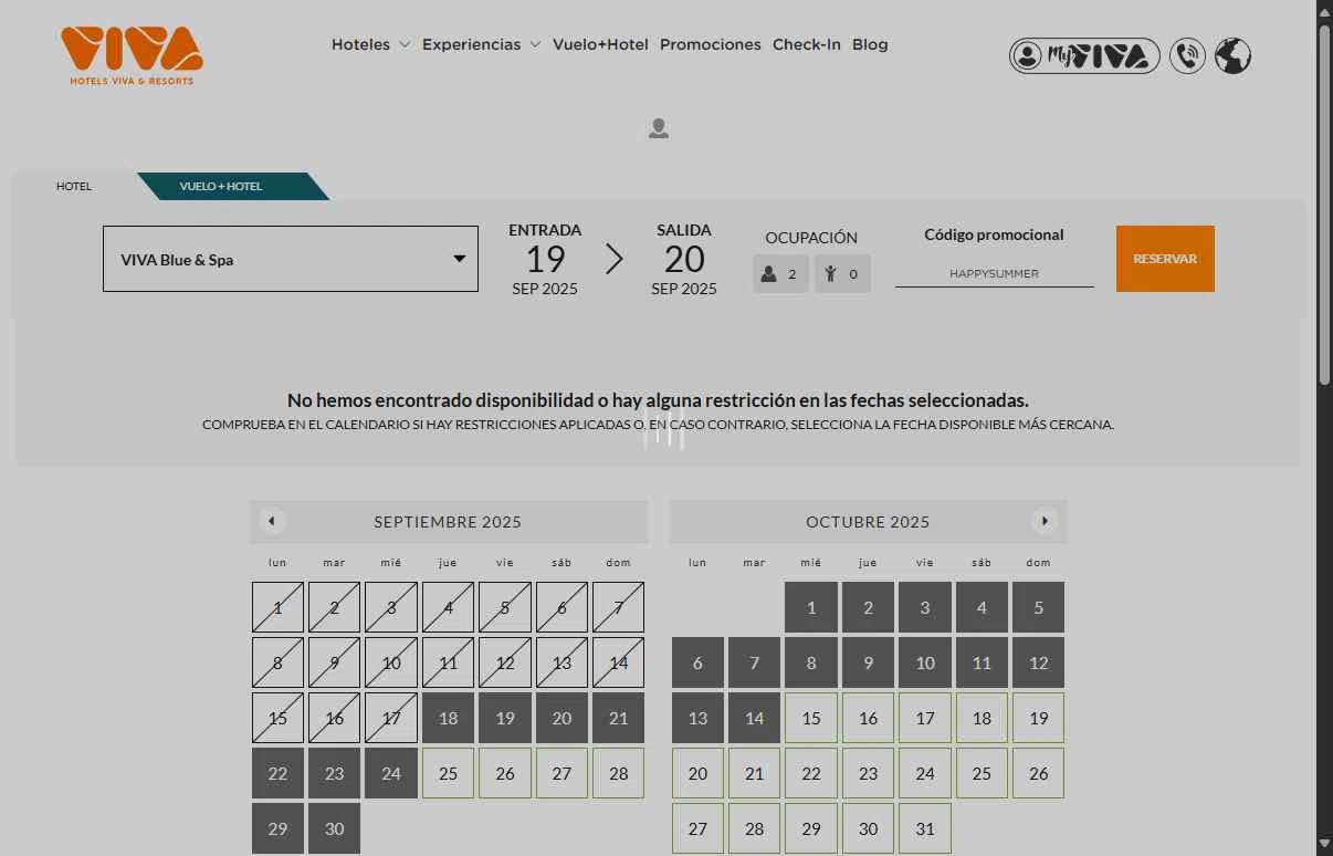 Hotels Viva checkout page showing Hotels Viva discount code box | Screenshot taken by SimplyCodes community member on Sep 18, 2025