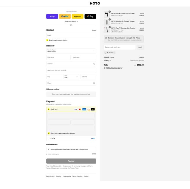 Hoto checkout page showing Hoto discount code box | Screenshot taken by SimplyCodes community member on Sep 6, 2025