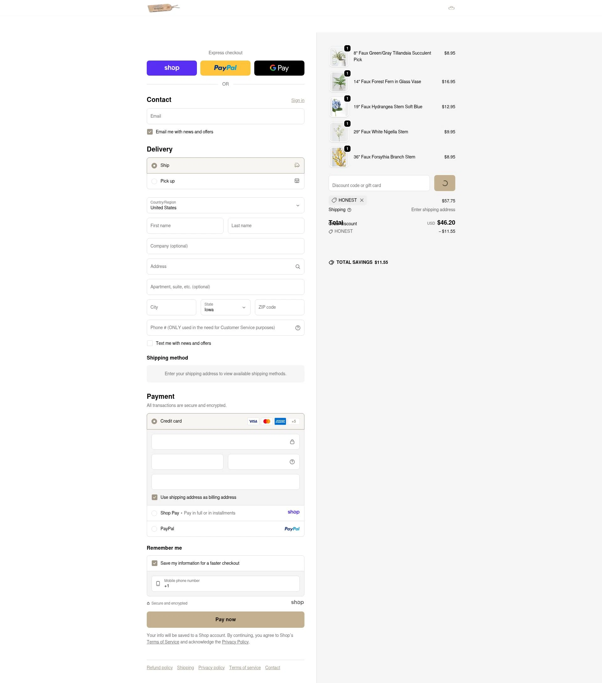 House by JSD Online checkout page showing House by JSD Online promo code box | Screenshot taken by SimplyCodes community member on Jan 5, 2026