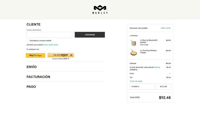House of Marley checkout page showing House of Marley coupon code box | Screenshot taken by SimplyCodes community member on Aug 22, 2025