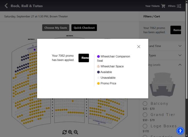 Houston Ballet checkout page showing Houston Ballet promo code box | Screenshot taken by SimplyCodes community member on Sep 2, 2025