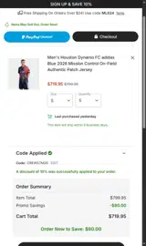 CREWSTM26 coupon verification screenshot