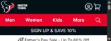 Houston Texans coupon verification screenshot