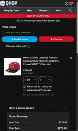 SONY20 coupon verification screenshot