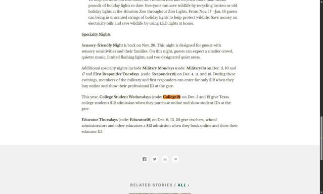 Houston Zoo checkout page showing Houston Zoo discount code box | Screenshot taken by SimplyCodes community member on Sep 13, 2025