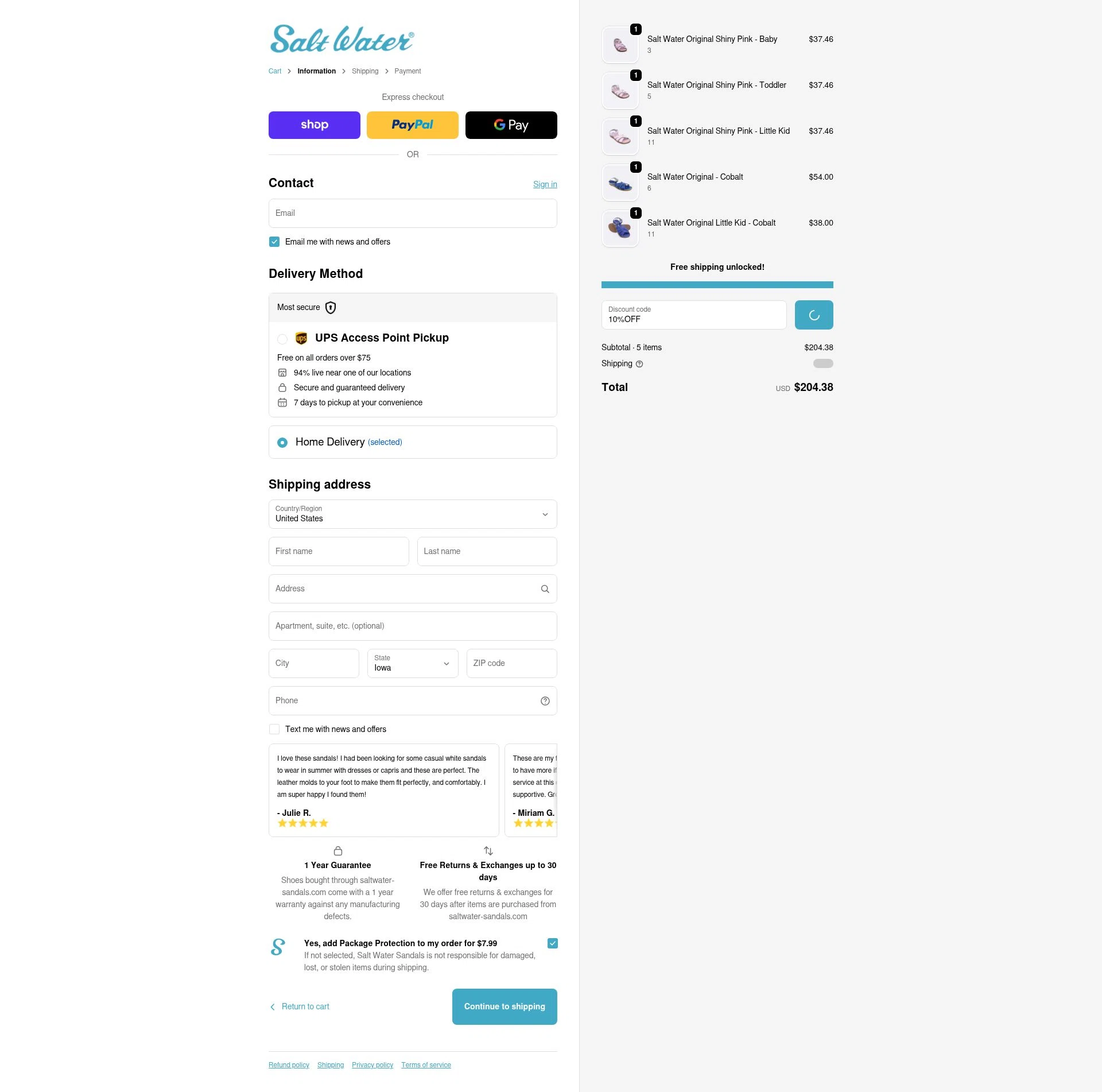 Hoy Shoe Company checkout page showing Hoy Shoe Company promo code box | Screenshot taken by SimplyCodes community member on Jan 27, 2026