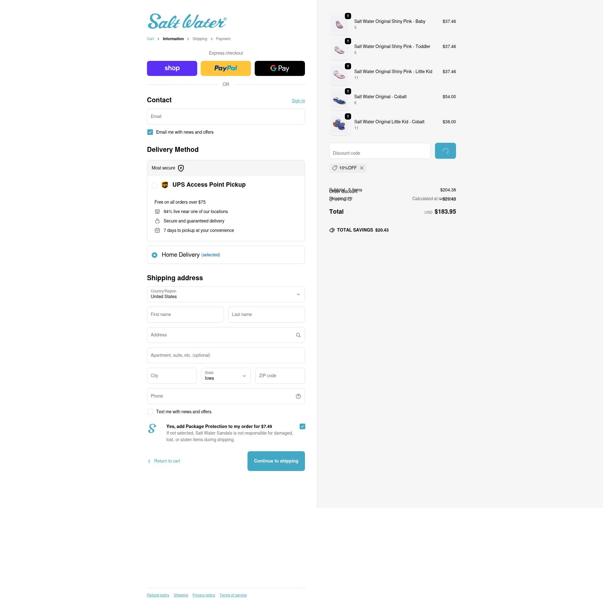 Hoy Shoe Company checkout page showing Hoy Shoe Company promo code box | Screenshot taken by SimplyCodes community member on Jan 17, 2026