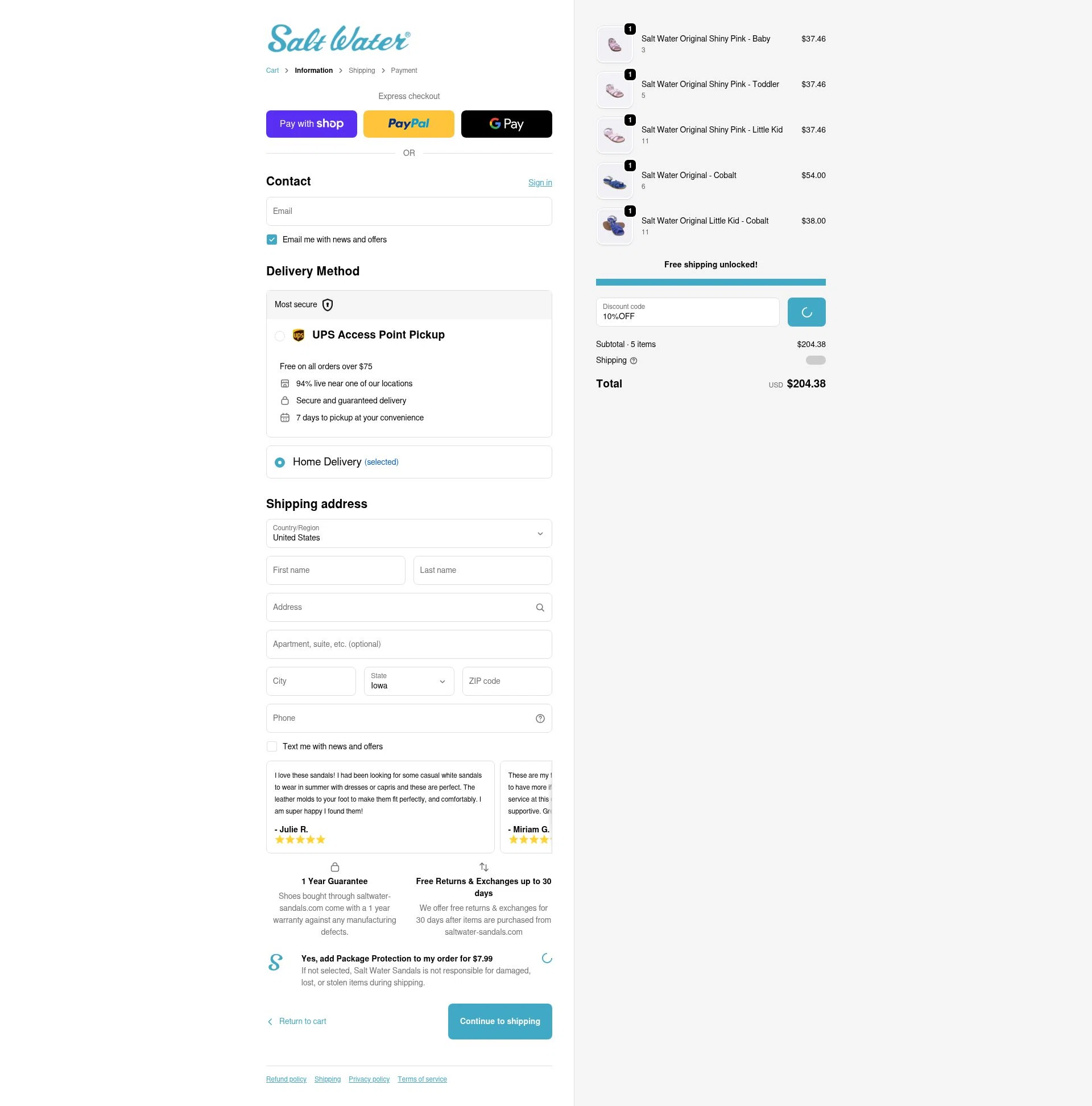 Hoy Shoe Company checkout page showing Hoy Shoe Company promo code box | Screenshot taken by SimplyCodes community member on Jan 7, 2026