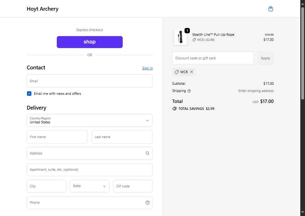 Hoyt checkout page showing Hoyt discount code box | Screenshot taken by SimplyCodes community member on Oct 26, 2025