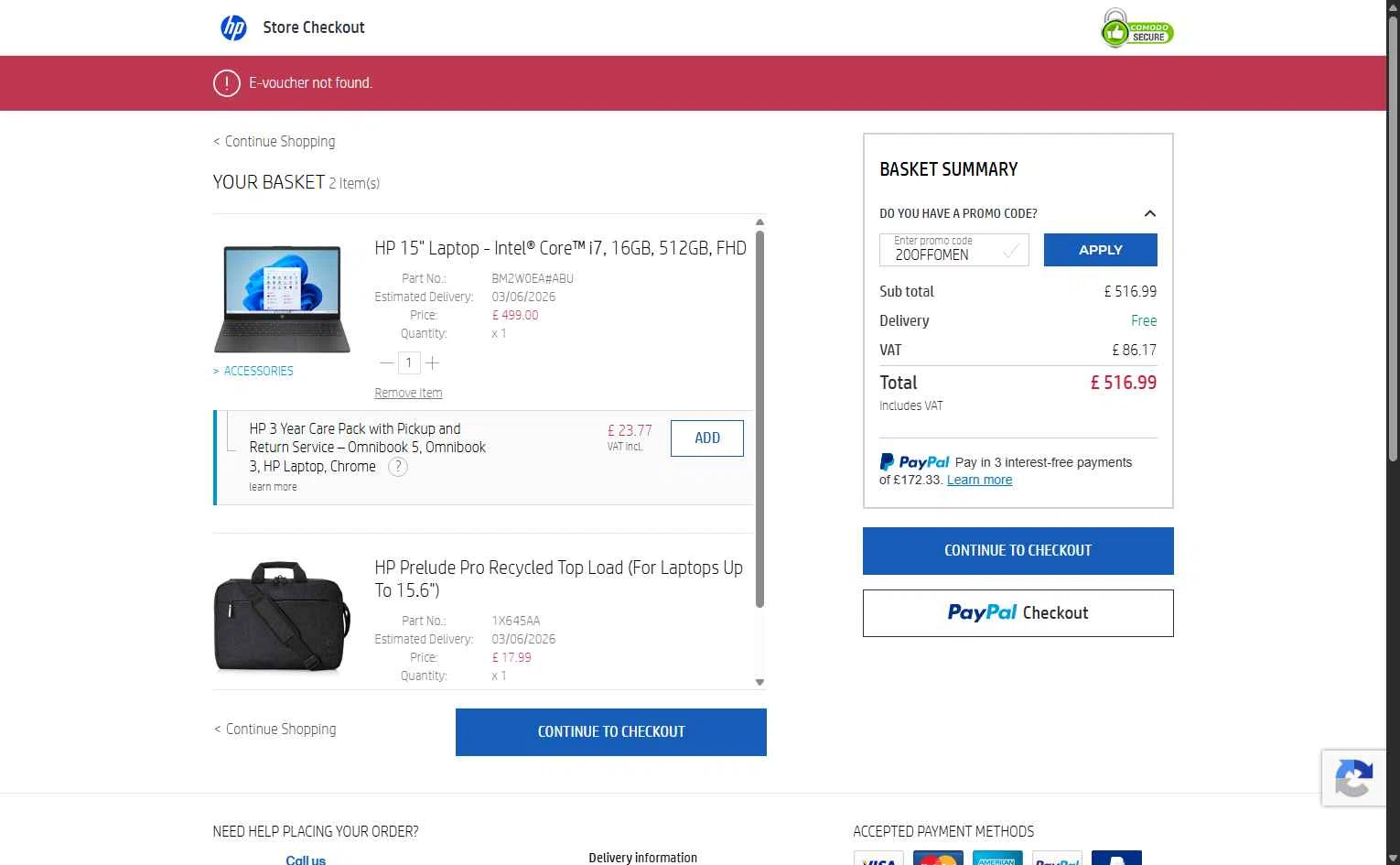 Verification screenshot for 20% Off Men by Hp 238 Inch Fhd 165hz Gaming Monitor Omen 24 at HP — 3d ago