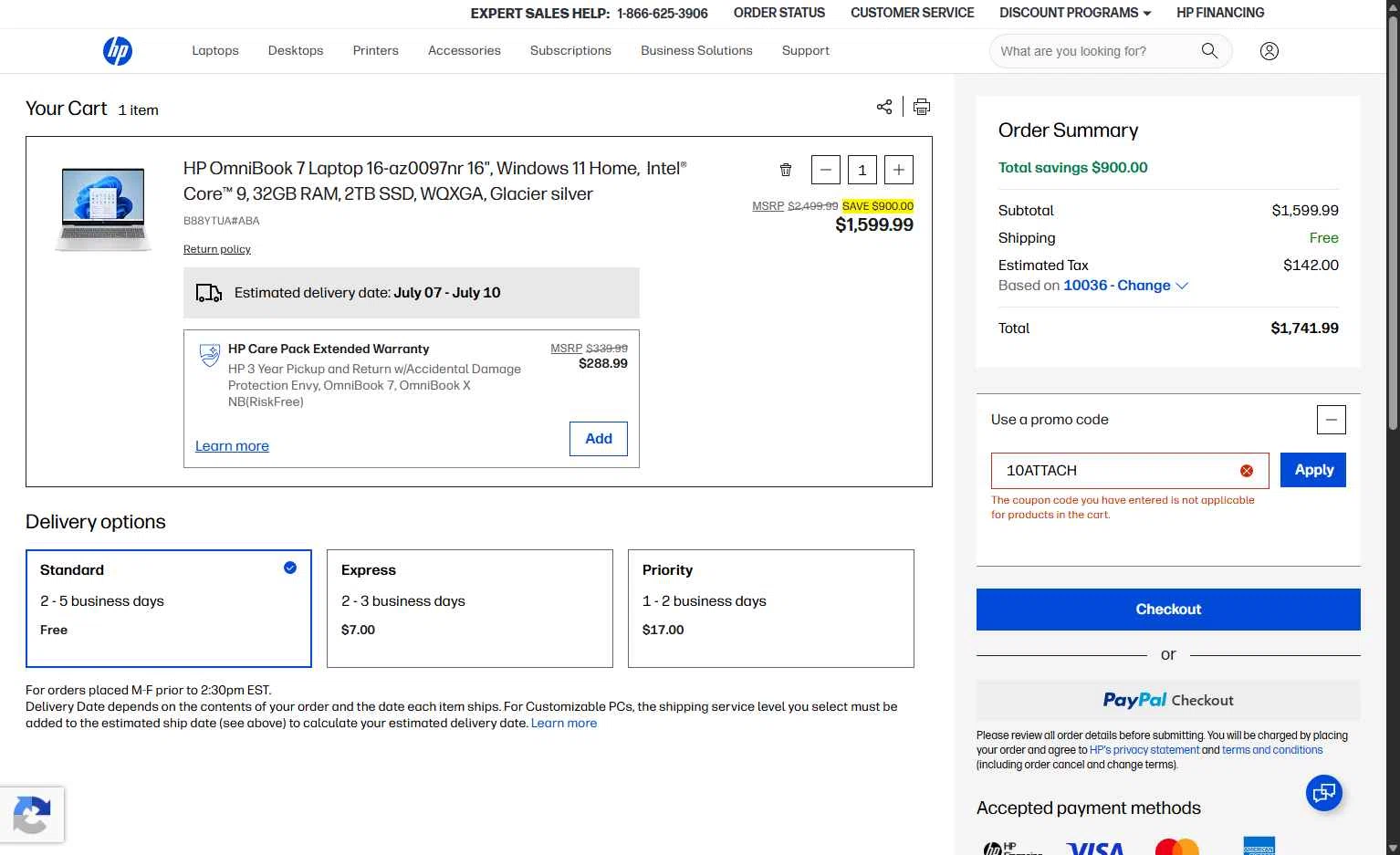 Verification screenshot for 10% Off Select Monitors at HP - 12d ago