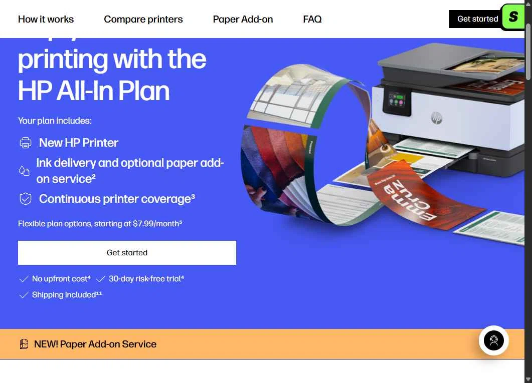HP All-In Plan checkout page showing HP All-In Plan promo code box | Screenshot taken by SimplyCodes community member on Dec 19, 2025