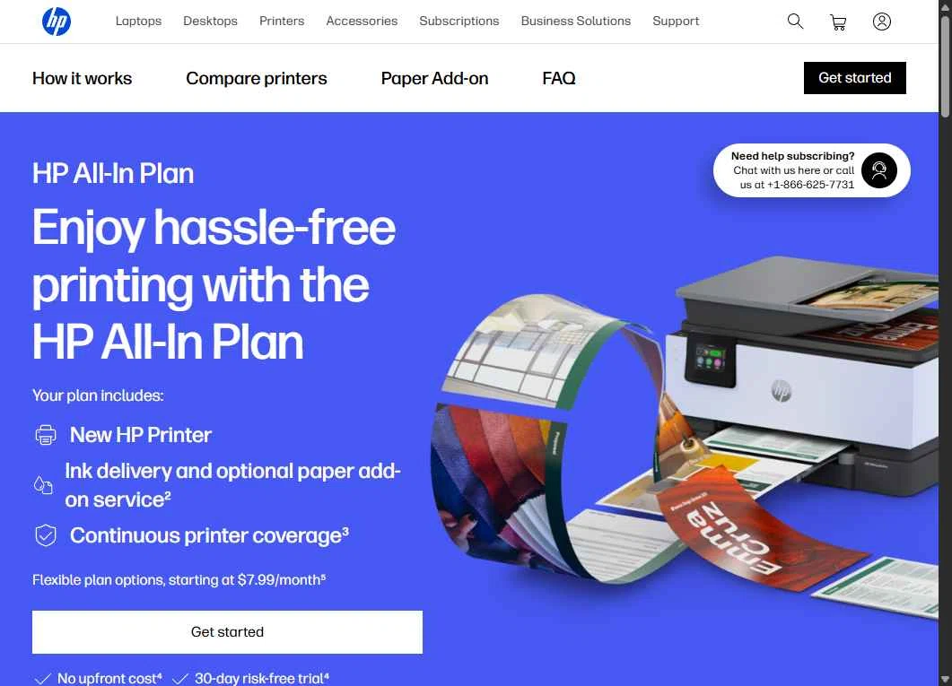 HP All-In Plan checkout page showing HP All-In Plan promo code box | Screenshot taken by SimplyCodes community member on Dec 9, 2025