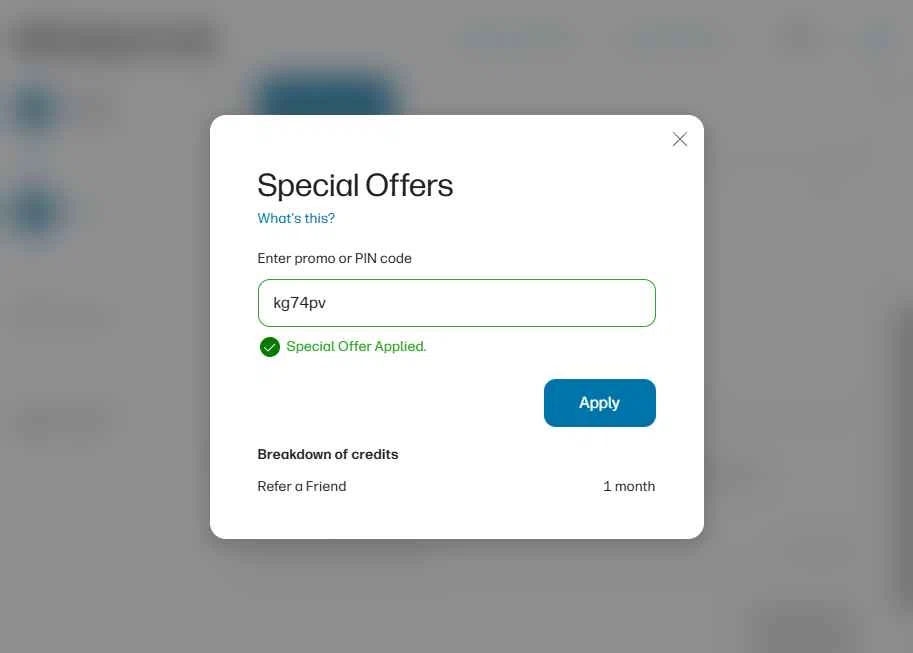 HP Instant Ink checkout page showing HP Instant Ink promo code box | Screenshot taken by SimplyCodes community member on Sep 19, 2025
