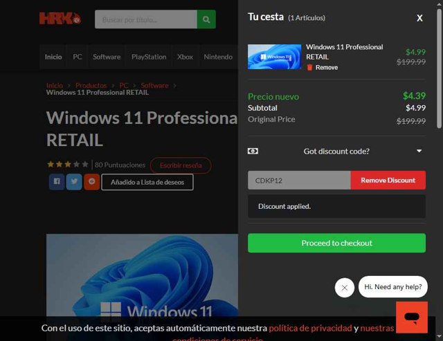 HRK checkout page showing HRK promo code box | Screenshot taken by SimplyCodes community member on Aug 14, 2025