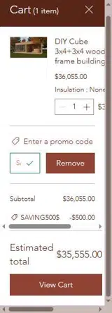 SAVING500$ coupon verification screenshot