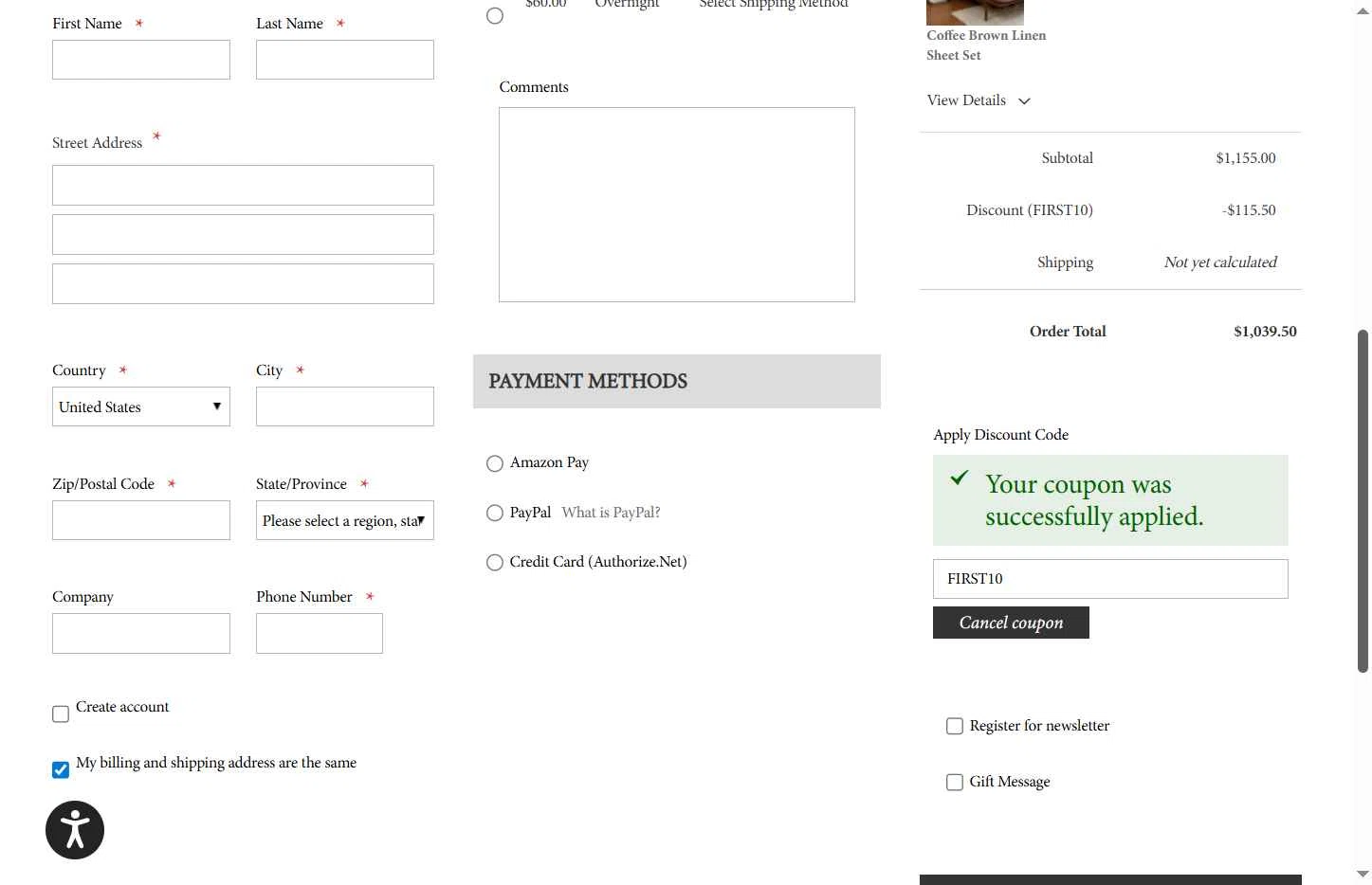 Huddleson checkout page showing Huddleson promo code box | Screenshot taken by SimplyCodes community member on Aug 21, 2025