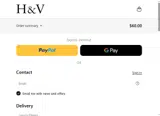 Hudson & Vine coupon verification screenshot