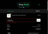 Hulu Shop coupon verification screenshot