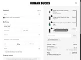 HUMAN SUCKS coupon verification screenshot