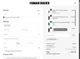 HUMAN SUCKS coupon verification screenshot