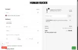 HUMAN SUCKS coupon verification screenshot