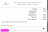 WELCOME15 coupon verification screenshot