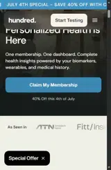 Hundred Health coupon verification screenshot